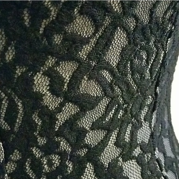 French Connection Black Lace Bardot Dress - Picture 5 of 8